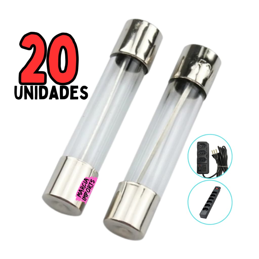 fusível para filtro de linha ou outros produtos Com 5, 10 e 20 unidades Disponivel