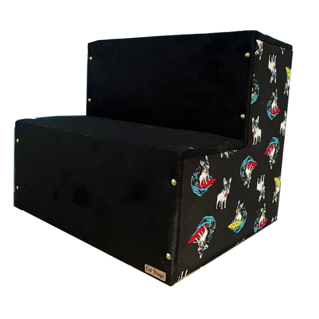 Escada Para cães e gatos 2 degraus 34cm de altura
