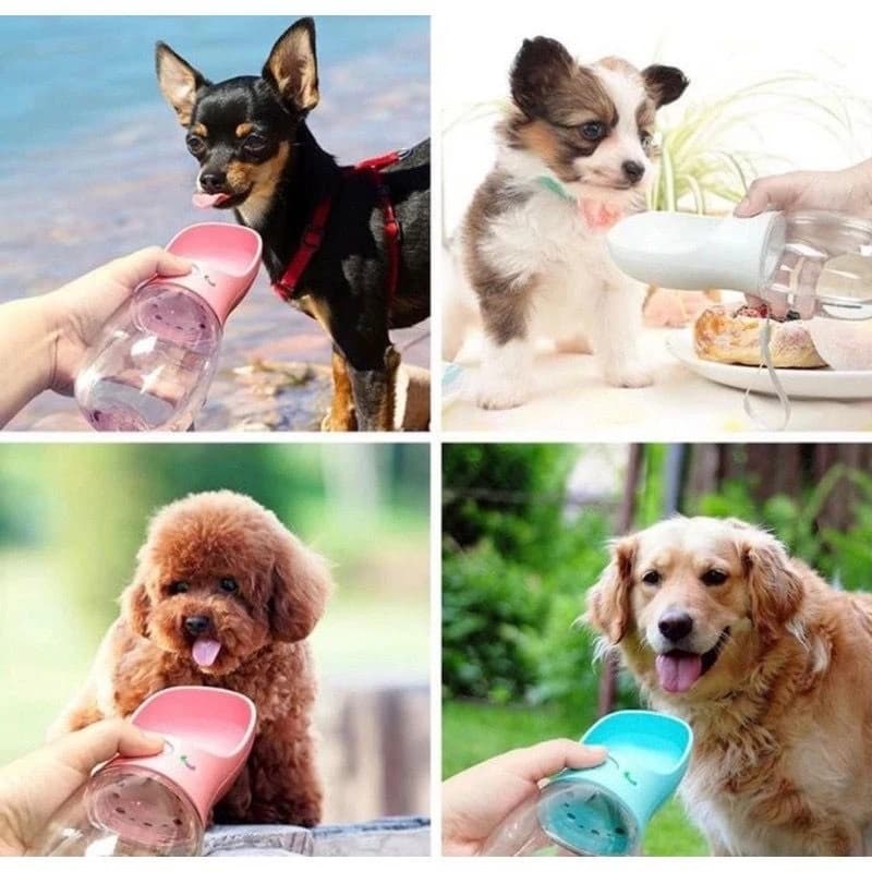 Garrafa Água Bebedouro 350ml Portátil Pet Cachorro Passeio