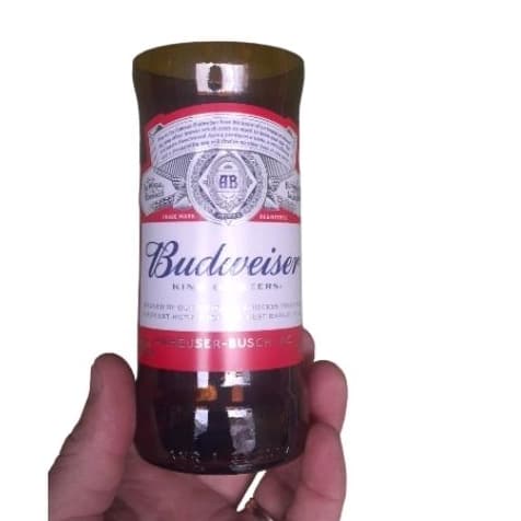 Kit com 4 copos Budweiser personalizados de cerveja 250 ml - Trabalho Artesanal