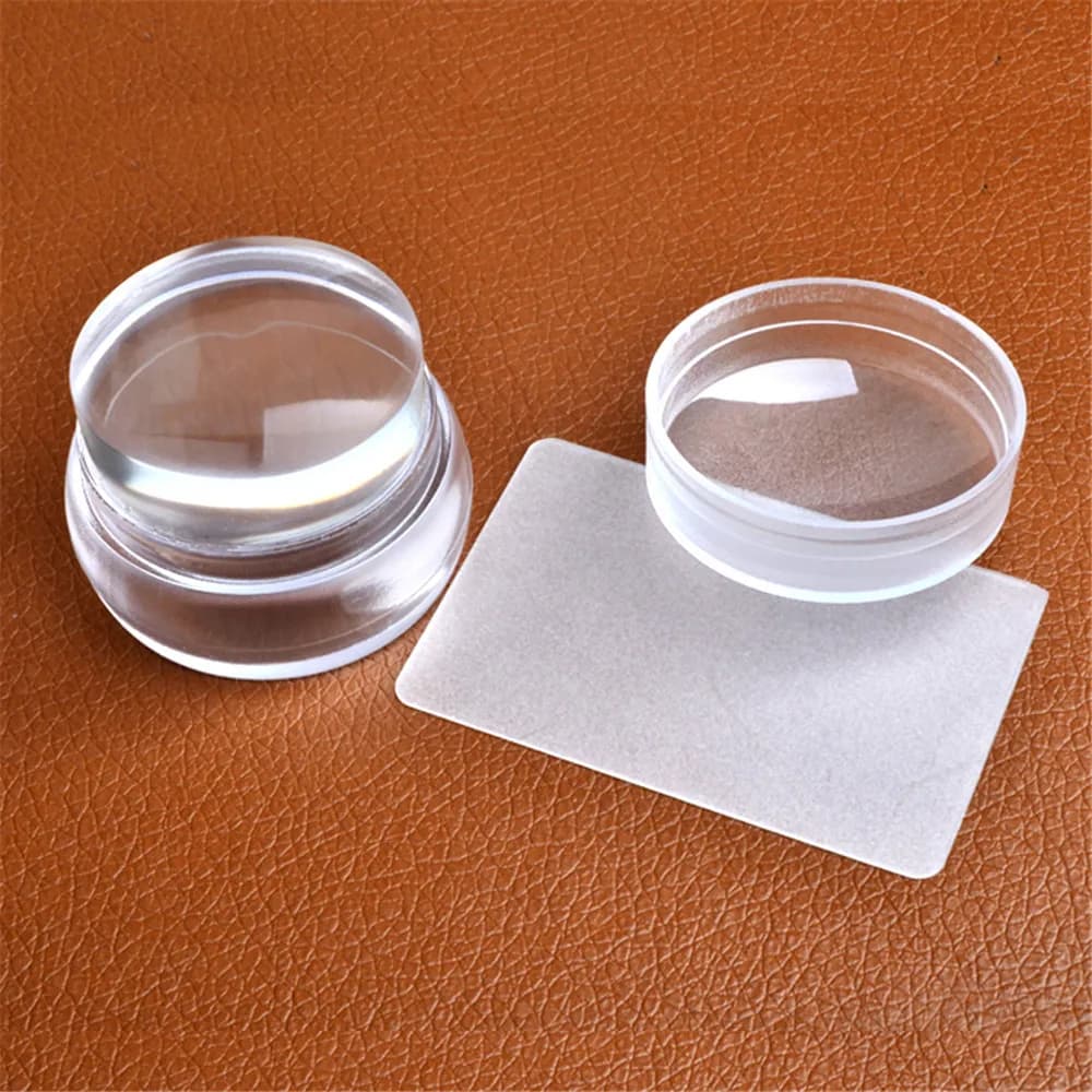Carimbo Para Unha Decoração Transparente com Ponta de Silicone