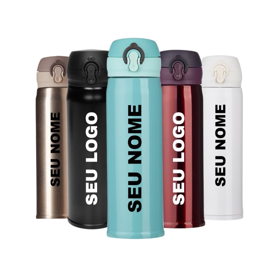 Garrafa Térmica Personalizada (400ml) - Água, Chá e Café