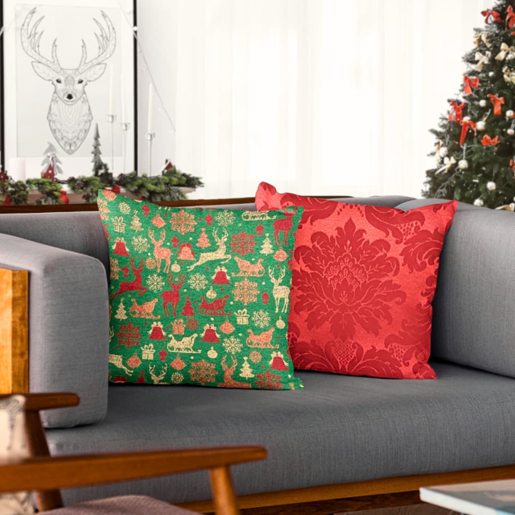 Kit Jogo 2 Capas de almofadas de Natal Natalinas Decorativas