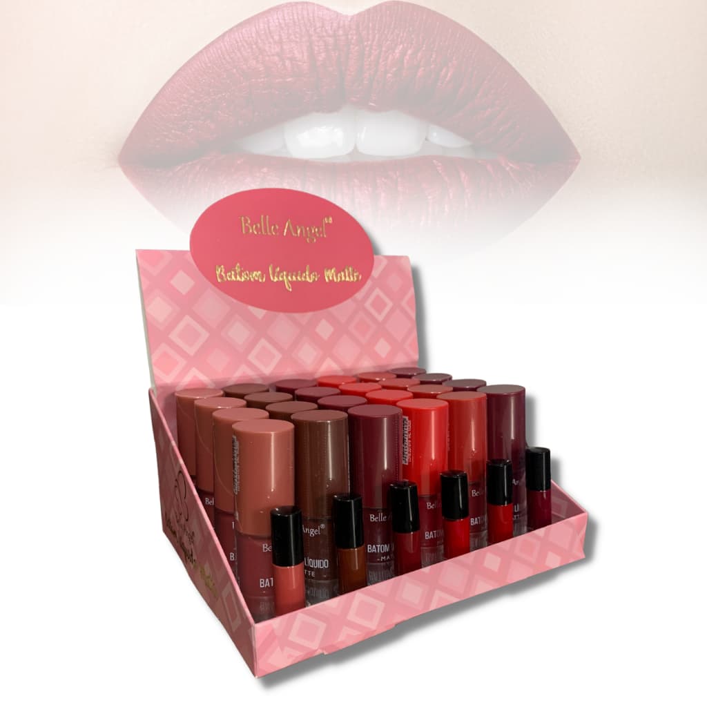 Batom Líquido Matte Belle Angel B079 - Box C/ 24 Unidades