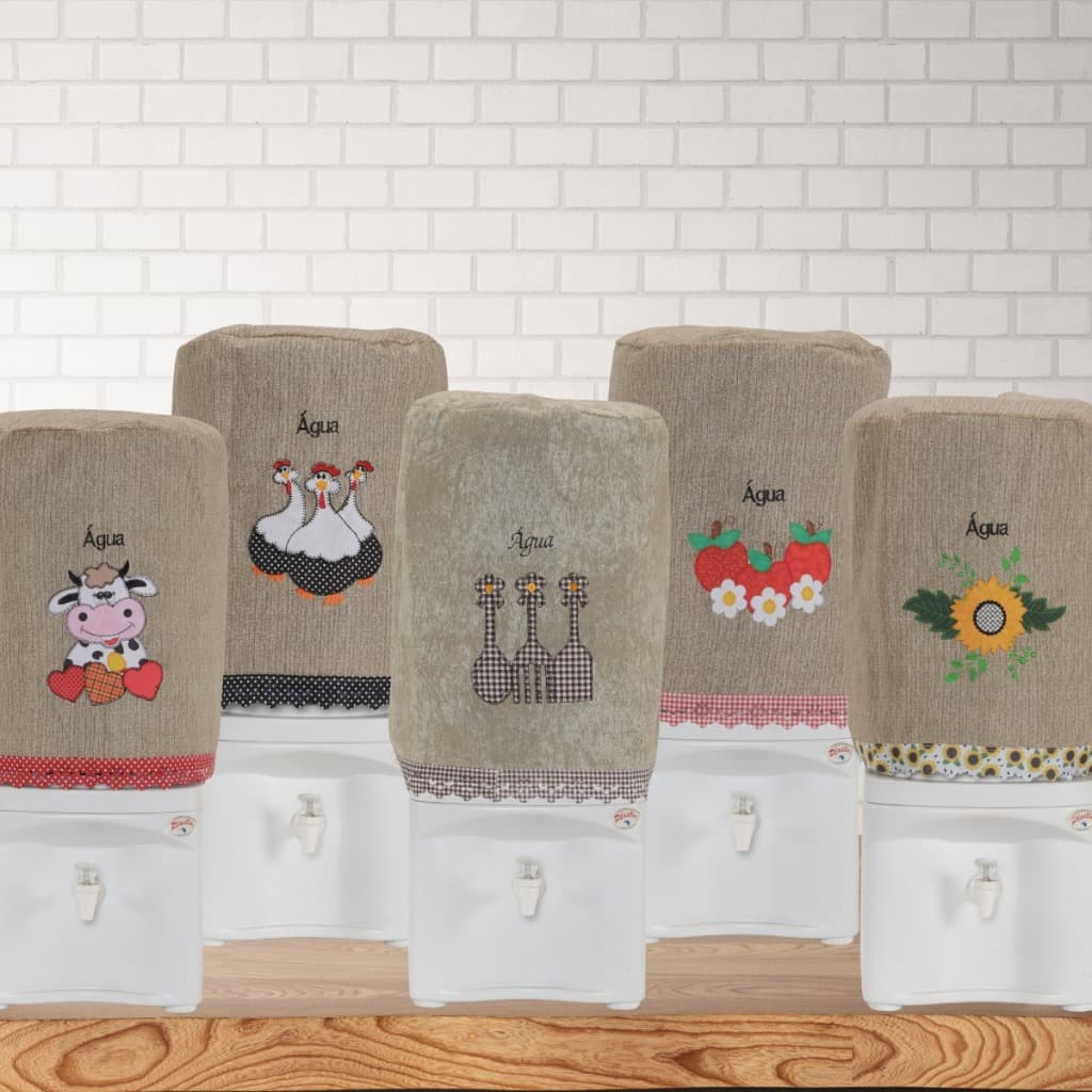 Capa para Galão de Água 20 Litros Diversos Bordados Patchwork