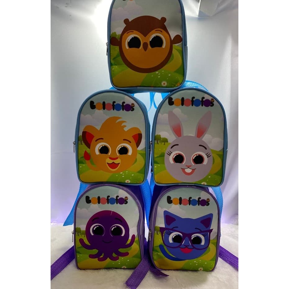17 MOCHILINHAS PERSONALIZADAS LEMBRANCINHA ANIVERSARIO KIDS tema bolofofos