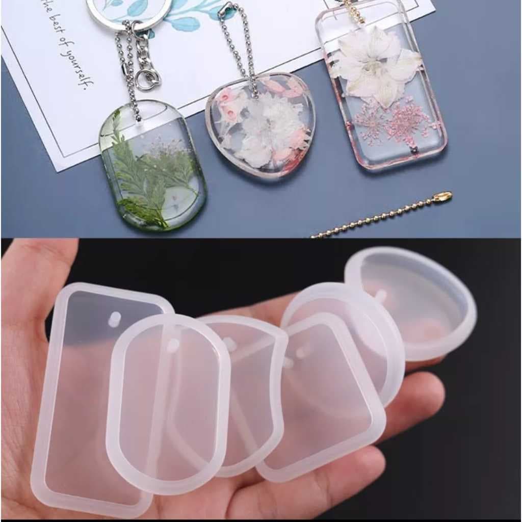 Molde Silicone para Resina / Kit com 6 Moldes para Chaveiro