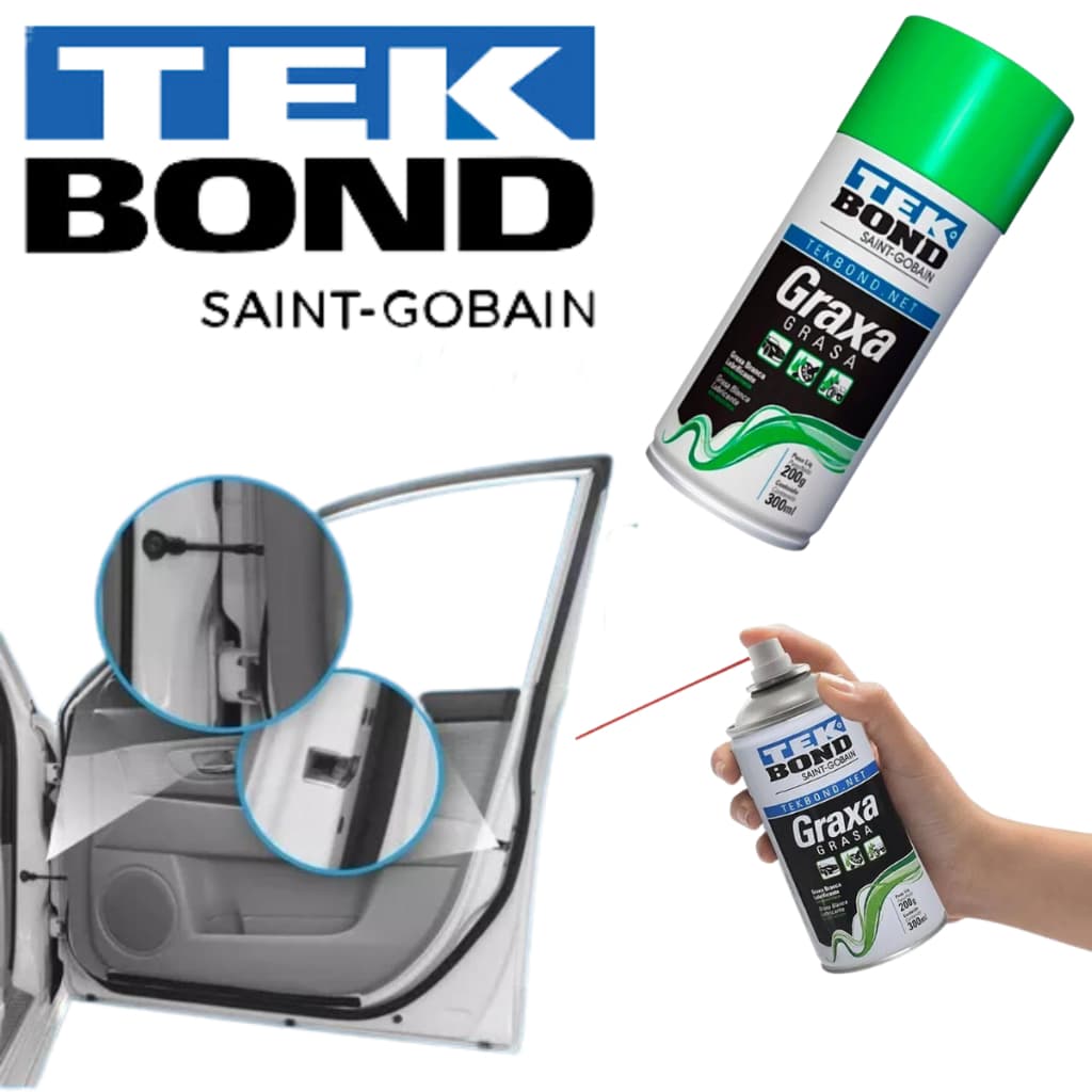 Tekspray Graxa Spray Branca Lubrificante 200g/300ml Tekbond
