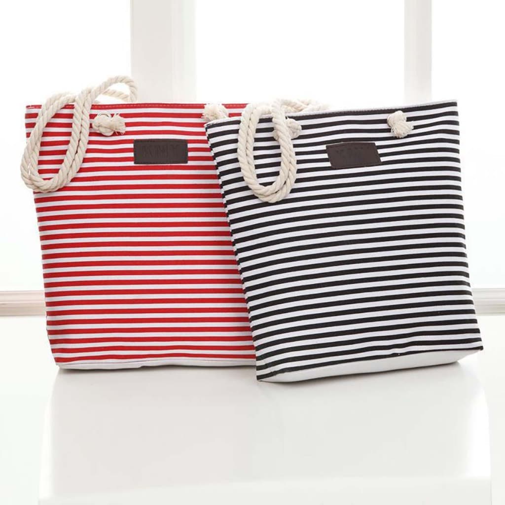 Bolsa de Ombro Feminina Casual Listrada Duas Alças Praia Piscina Verão Primavera