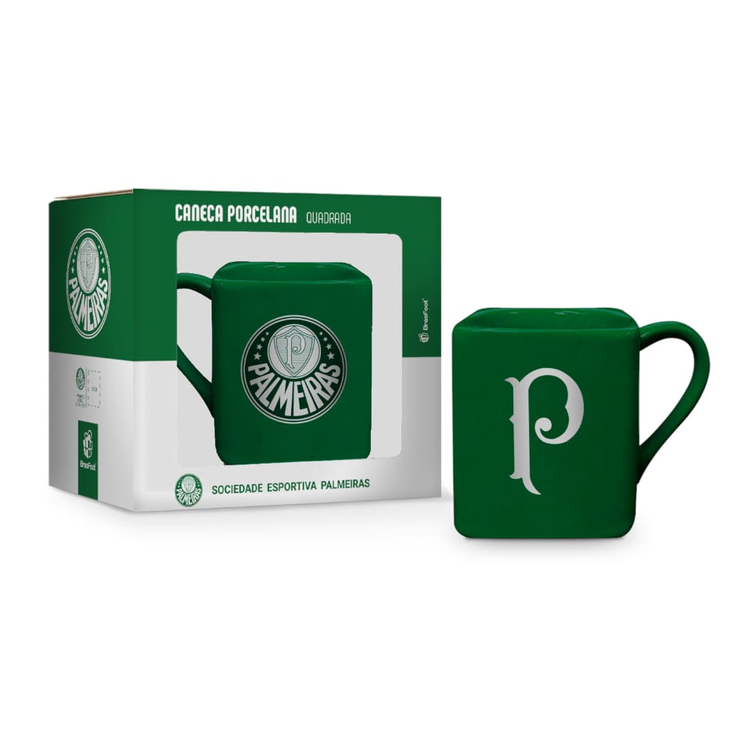 Caneca Porcelana Premium Palmeiras 220ml Time Verdão