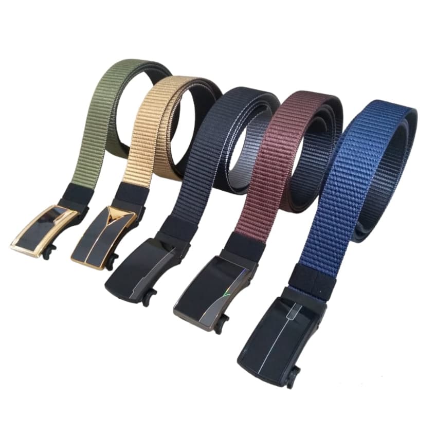 Cinto Masculino de Nylon Fivela de Catraca Regulável Dupla Face 125 cm