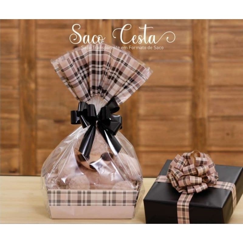 50 sacos celefone para cesta 45x60 decorado a ponta, várias estampas