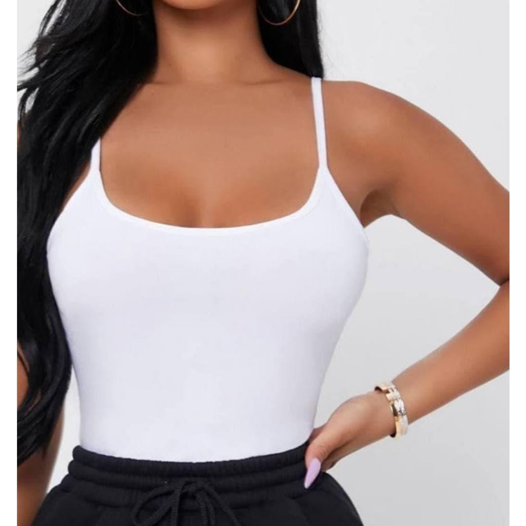 Regata branca de alcinha feminina blusinha básica lisa Blusa de alcinha blusinha branca enfermagem área da saúde hospital estetica Regata ano Novo festas