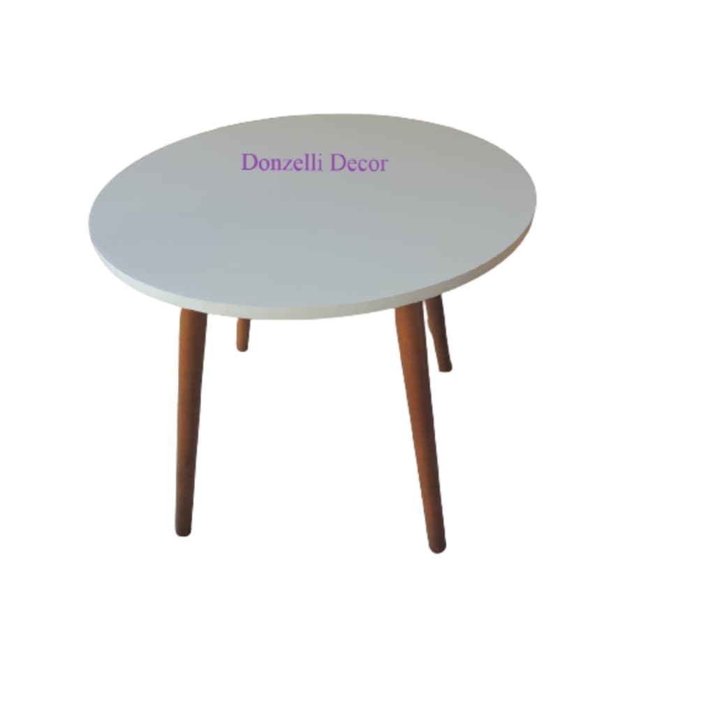 Mesa Infantil mdf REDONDA pés de Madeira 60Cm diametro 60Cm ALTURA