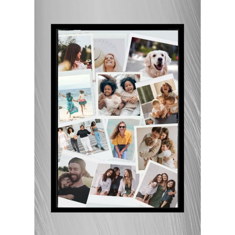 Quadro com moldura de madeira com fotos personalizáveis