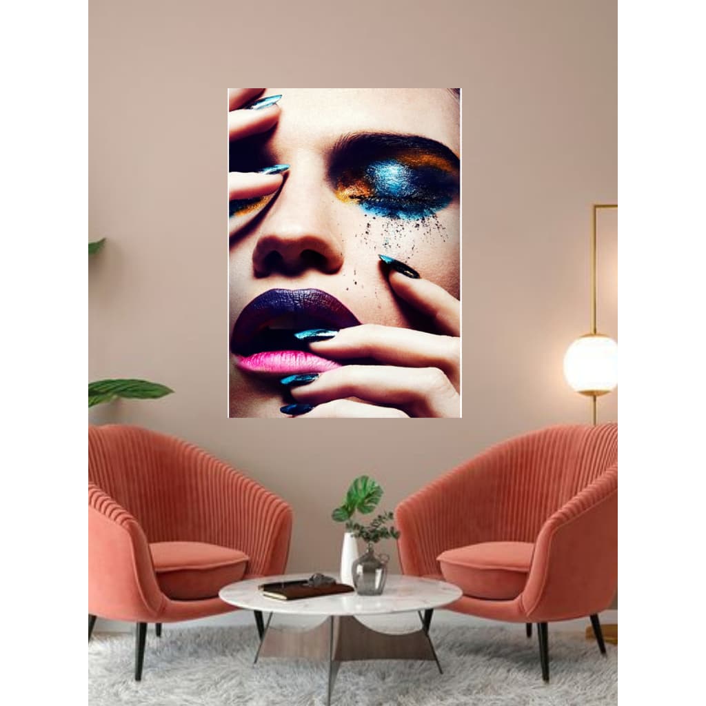 Quadro decorativo 60x40cm Impressão em vinil e MDF Beleza Mulher
