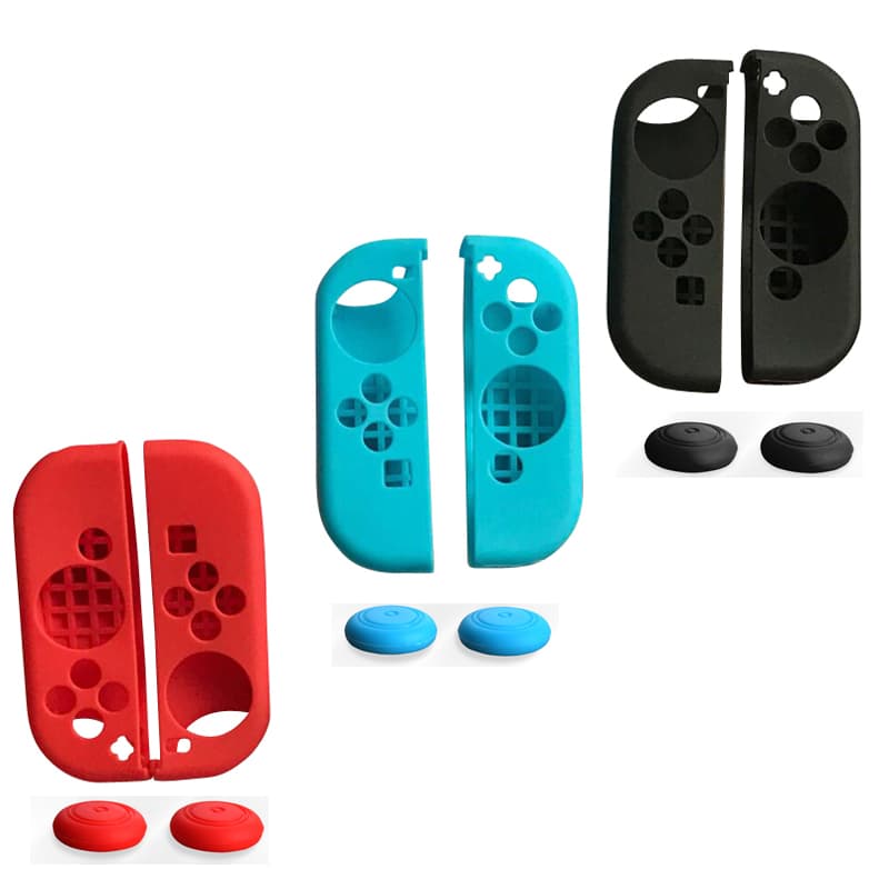 Par de capas de silicone para joycons Nintendo Switch OLED ou clássico com ou sem grips
