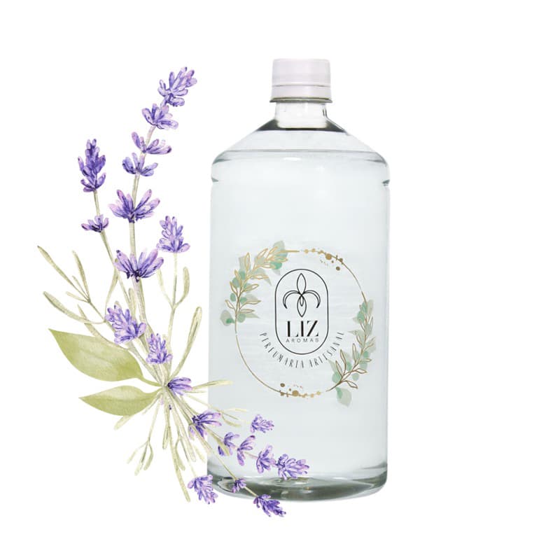 Refil Água Perfumada Lavanda 1 Litro Refil água lençóis ambiente home spray