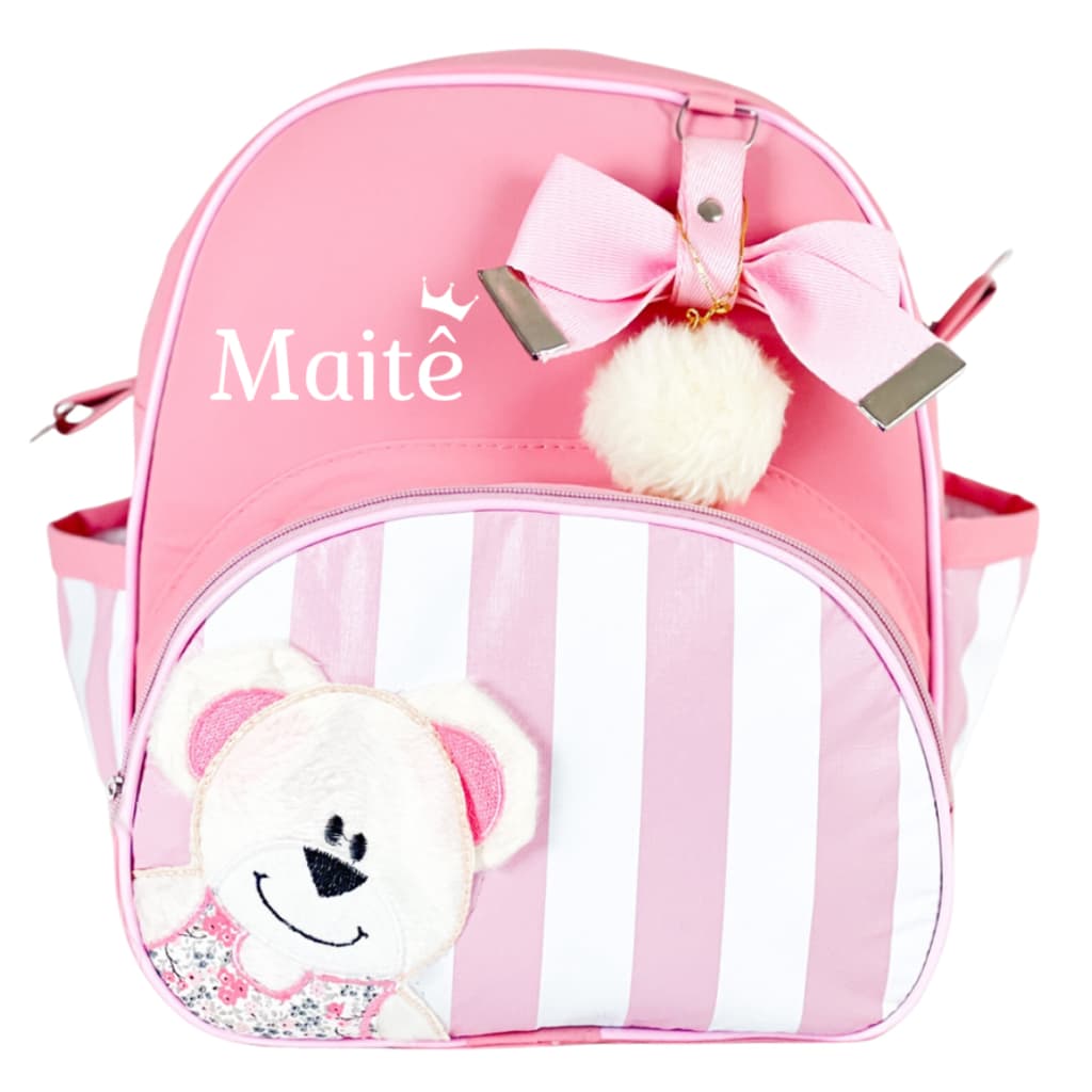 Mochila Bebê Personalizada Térmica Grande Maternidade Urso