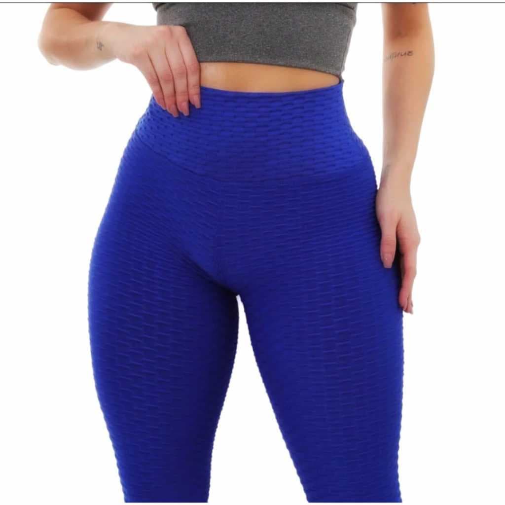 Calça legging colorida tecido em bolha textura disfarçar celulites legging flocada leg nervura legue top
