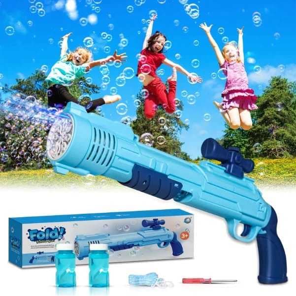 Máquina De Fazer Bolhas De Sabão Elétrica Infantil + Refil