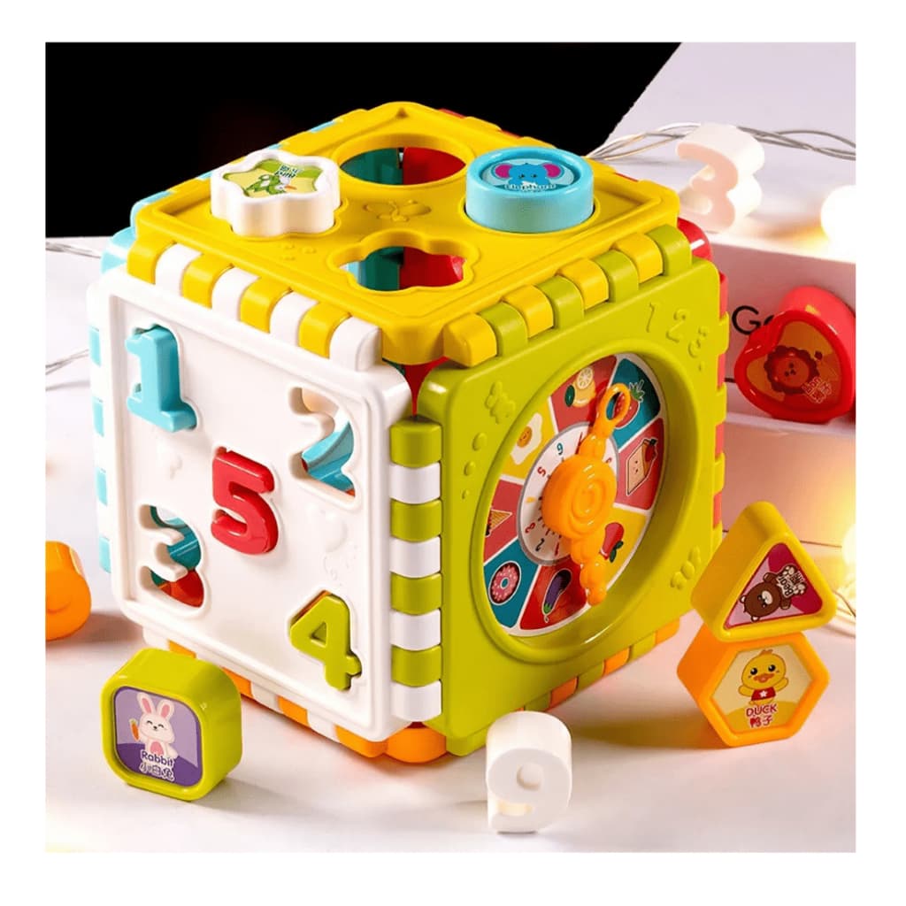 Brinquedo Educativo Quebra Cabeça Cubo Encaixar Colorido