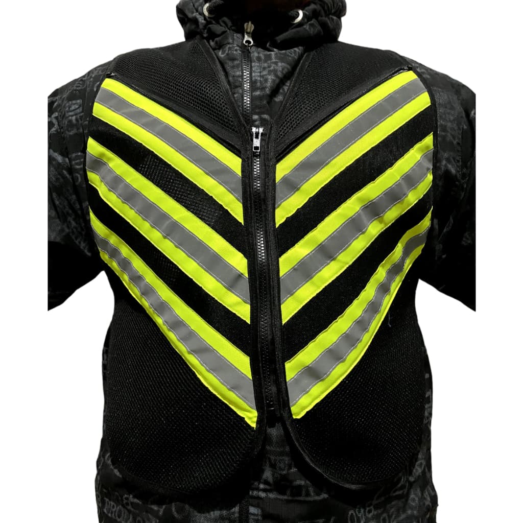 Colete Refletivo Motoboy Mototáxi Alta Visibilidade com 2 Bolsos Motociclista Ziper