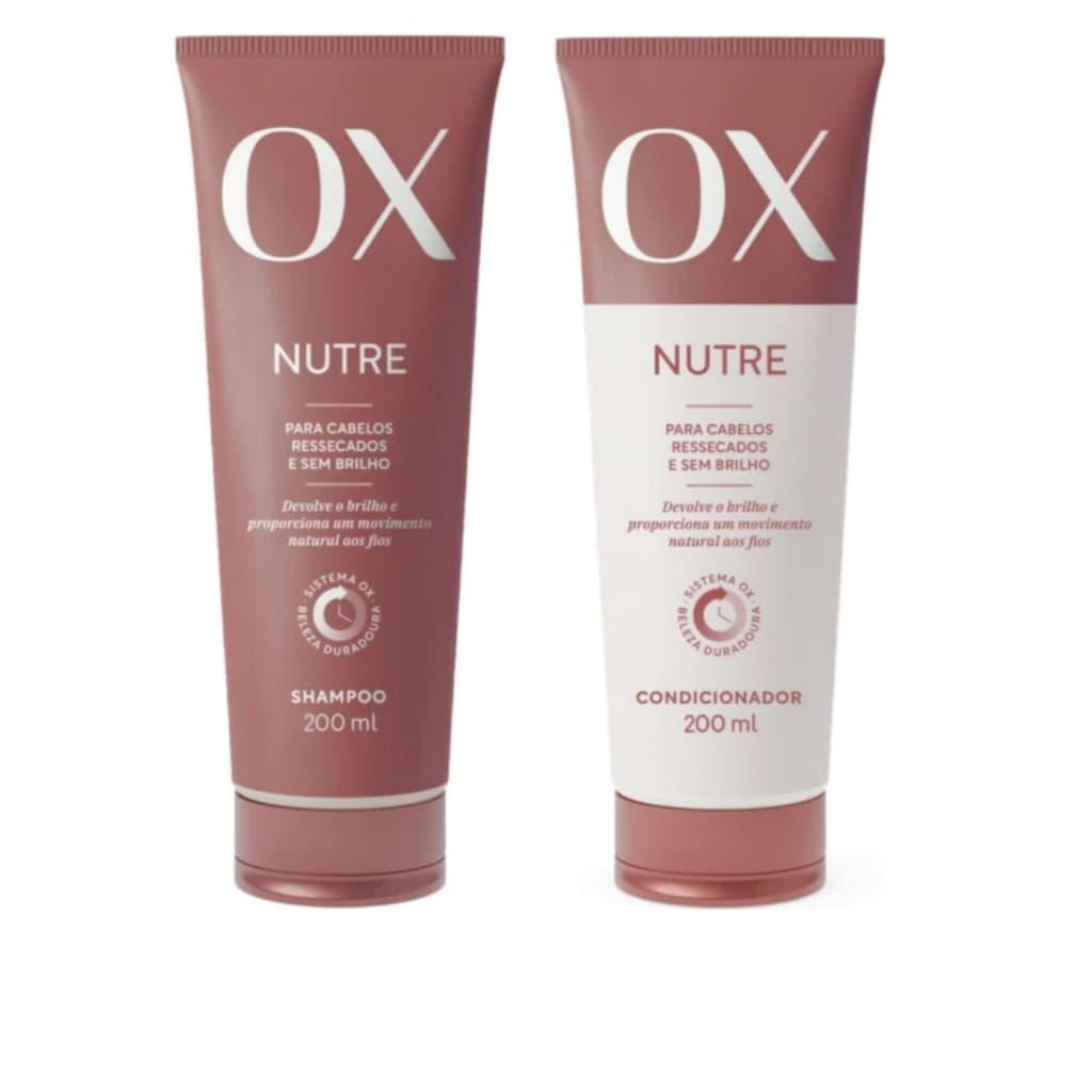 Kit OX Nutre Shampoo e Condicionador 200ml - Envio Rápido
