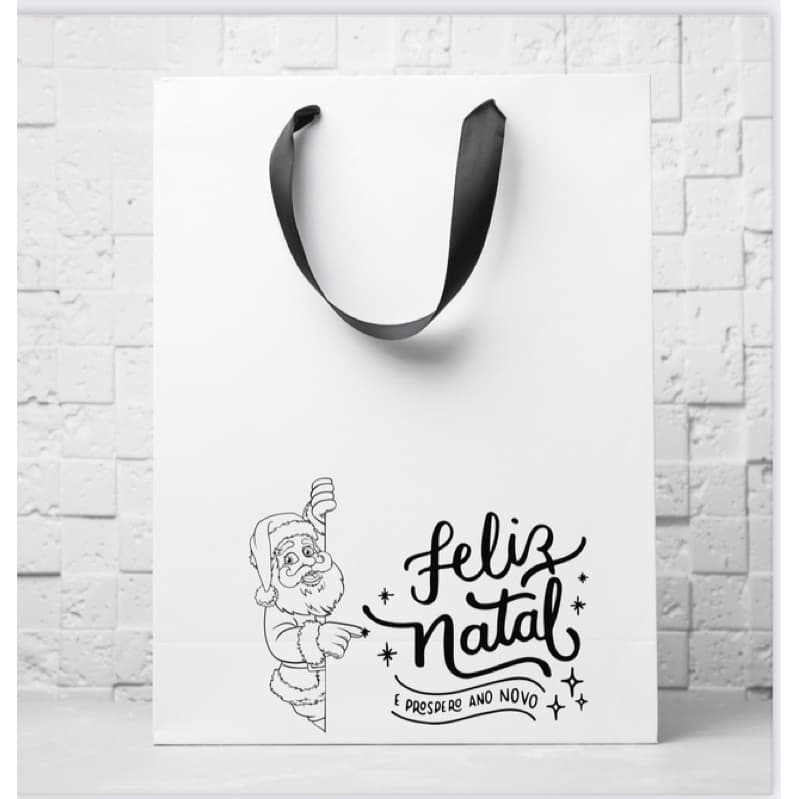 Carimbo Feliz Natal E Próspero Ano Novo Embalagem Natal Final de Ano Decoração Natal Sacolas Papai Noel