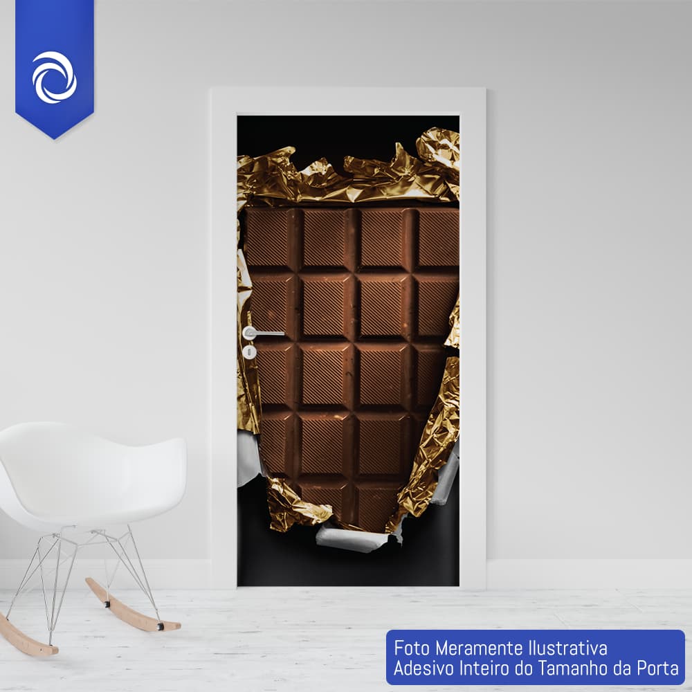 ADESIVO DECORATIVO PARA PORTA  - BARRA DE CHOCOLATE 01504