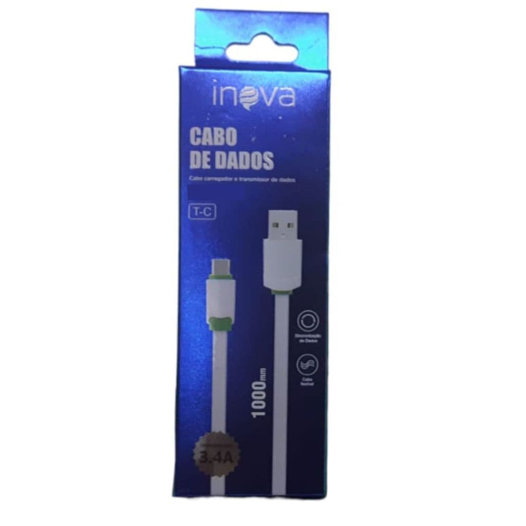 Cabo De Dados e Carregamento 3.4A - TIPO-C - 1 metro - Cabo USB -