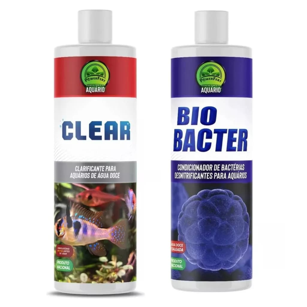 Biobacter 100ml Clear 100ml Powerfert Acelerador Biológico Condicionador Clarificante Para Aquário Agua Doce