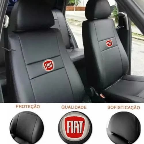 Capa Banco Em Couro Fiat Strada C S 2000/2001/2002/2003