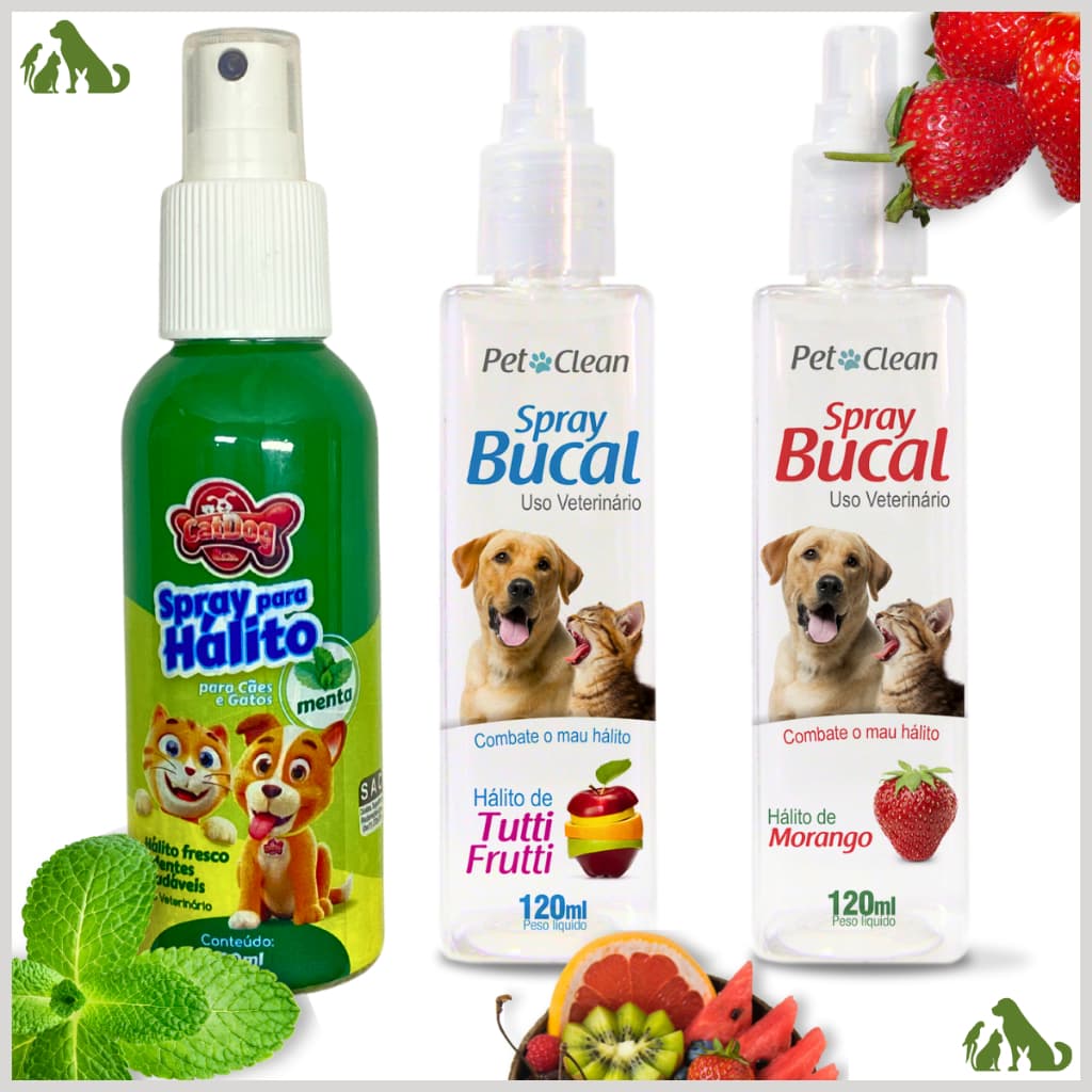 Spray Bucal Bom Elimia Mal Halito para cachorro e gato