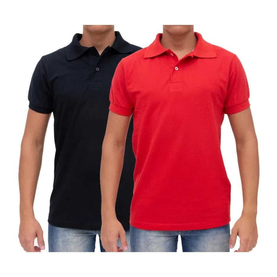 Kit 2 Gola Polo Piquet 100% Poliéster Cores Sortidas
