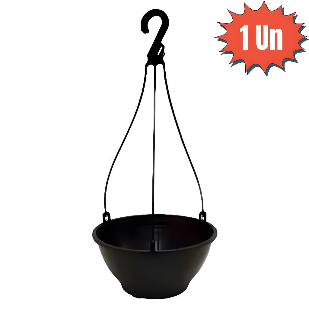 Vaso Cuia de Plástico com Haste para Pendurar Plantas 18cm e 21cm