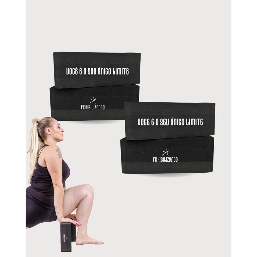 Kit 4 bloquinhos de yoga tijolinhos de eva tijolos de eva step de eva  - Flexibilizando