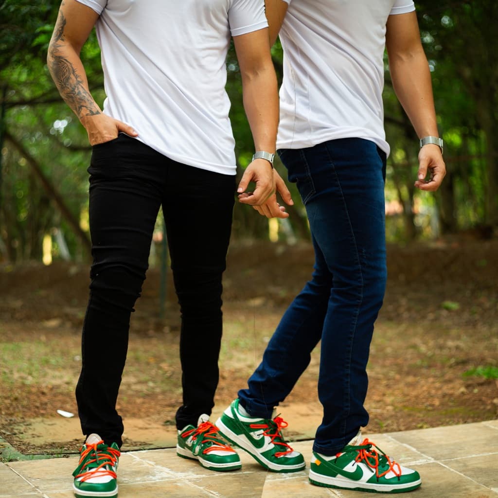 Calça Jeans Masculina Slim Elastano Promoção Barato