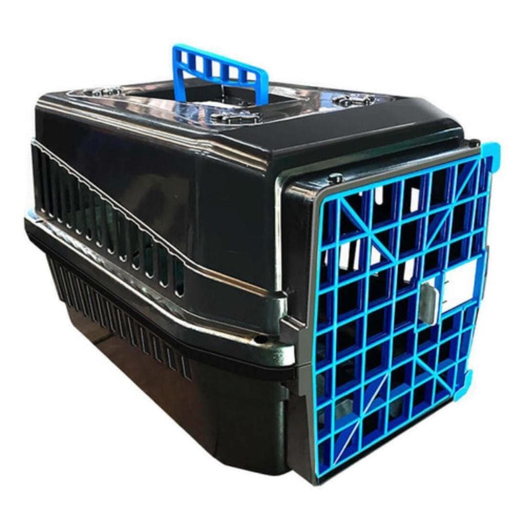 Caixa Transporte Grande para  Gato e  Cachorro Animais Pet Cães Bolsa Casa N5 Black Azul