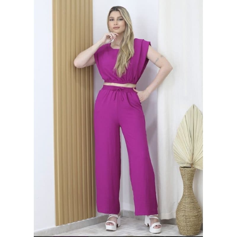 Conjunto de duna calça e blusa V061
