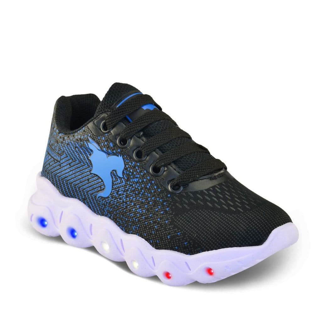 Tênis Infantil De Led Casual Masculino Preto Celeste