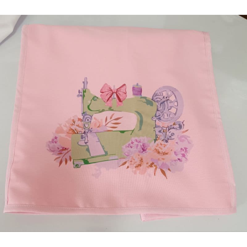 Capa em tecido para mini máquina de costura