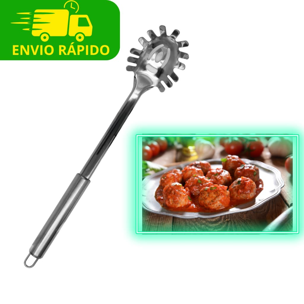 Pegador Para Massas Pastas Macarrão e Nhoque em Inox Cozinha Premium