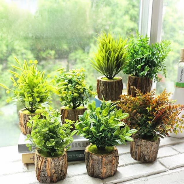 Plantas Artificiais Pick Verde Buque de plantas Decoracao de casa e sala festa