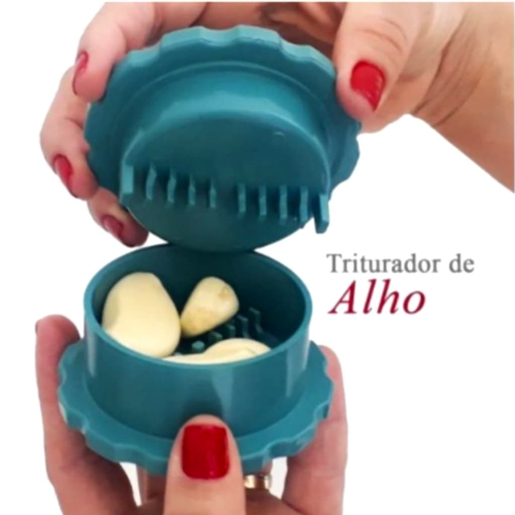 Triturador de Alho Manual Amassador Moedor Tempero 8cm