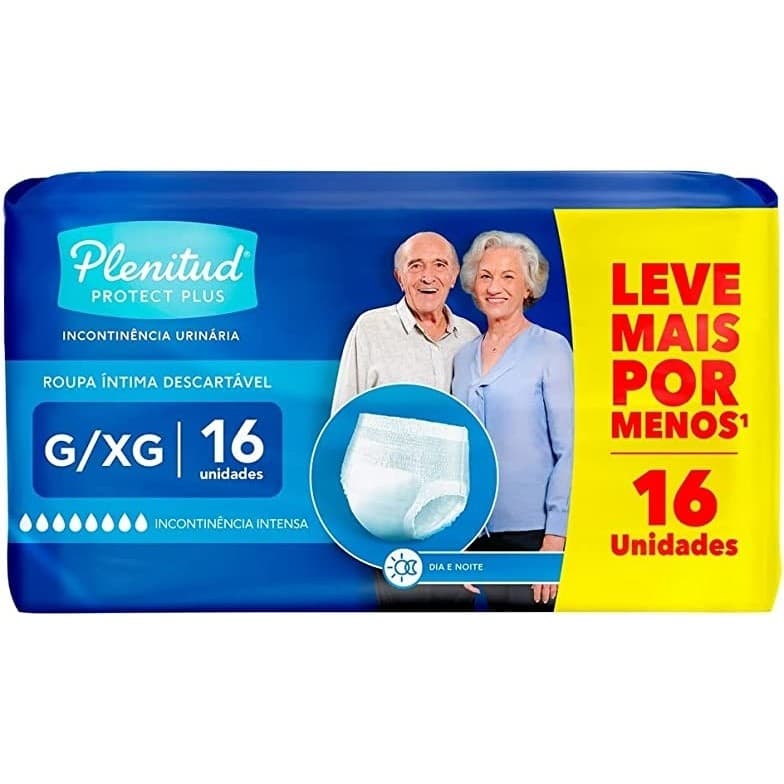 Roupa Íntima Plenitud Proctect Plus G/XG com 16 Unidades