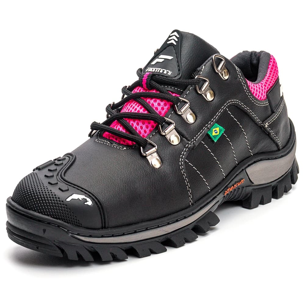 Bota Coturno Feminino Adventure Trabalho Segurança Trilha Resistente e Confortável + Palmilha Gel Ortopédica