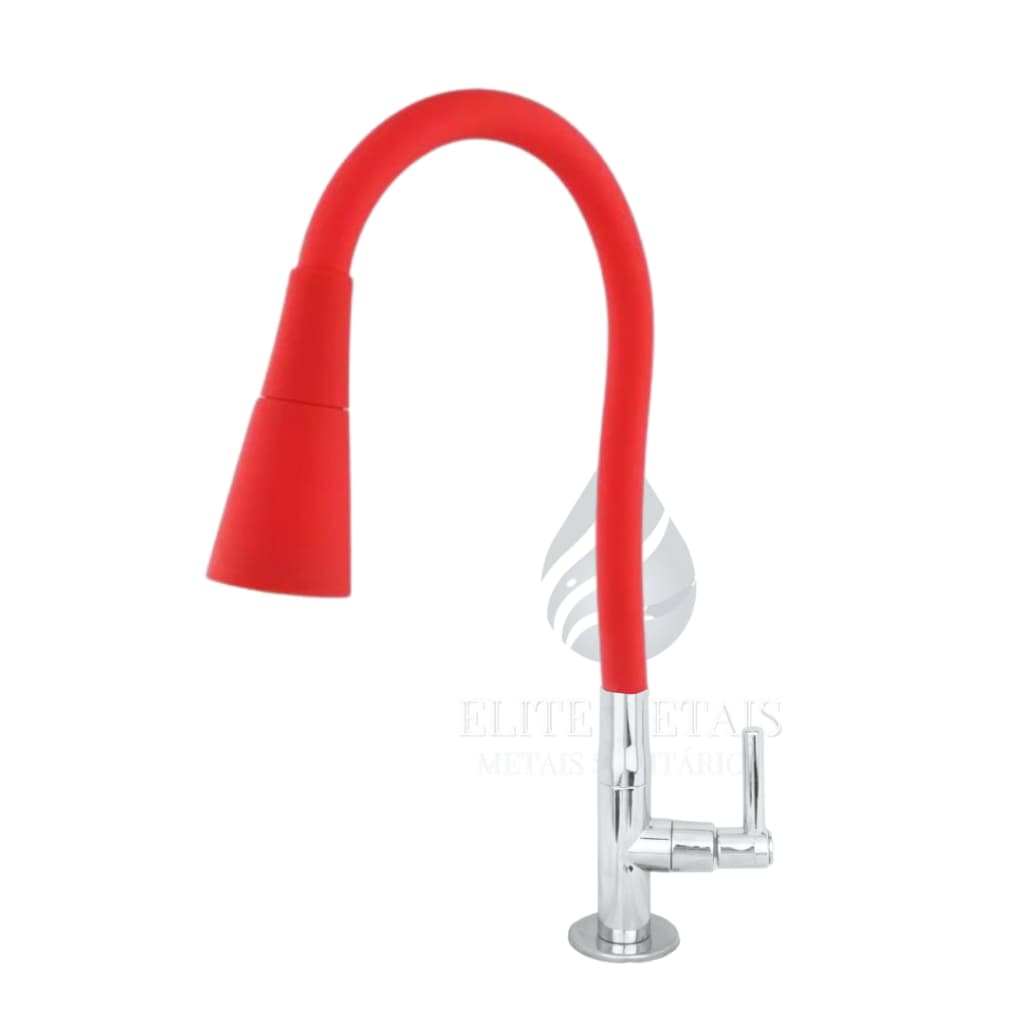 Torneira Flexivel Vermelha Cone Gourmet Cozinha 1/4 de Volta 1168