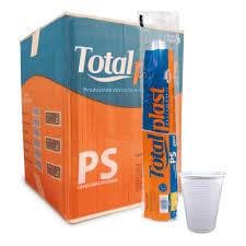 Copo Descartável Plástico 200ml Transparente Água Refrigerante ToatalPlast Festa Evento Aniversário