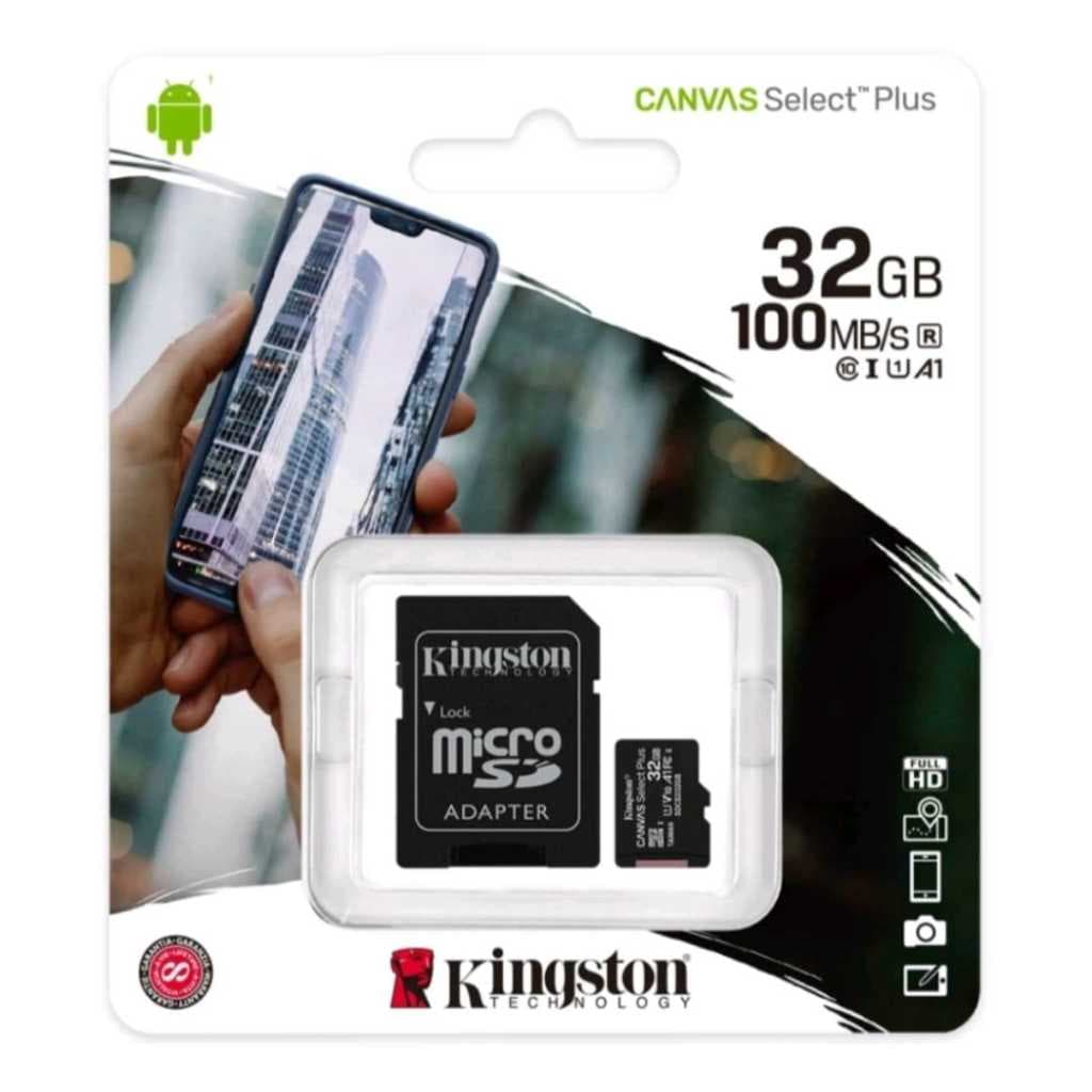 Cartão De Memória 32GB Kingston Canvas Com Adaptador Original